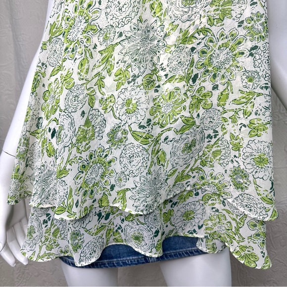 Lane Bryant Modern Swing Double-Layer Floral Chiffon Sleeveless Top - Picture 3 of 15